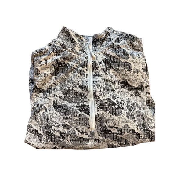 Spyder Active Woman's Half Zip Long Sleeve Knit Top Sz L Black White Gray - Picture 6 of 10